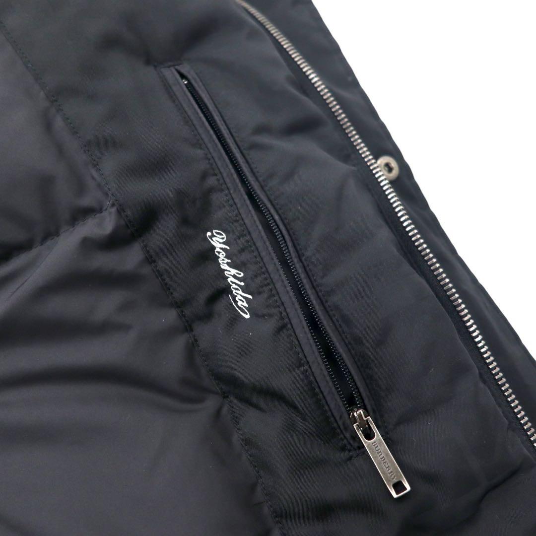 BURBERRY Shadow Check Down Jacket M Black Nova Check Hood Retractable BBN77-723-09