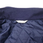 Viva Motion Scarf Print Padded Bomber Jacket 9 Navy All-over Pattern Quilted Lining Made in Japan