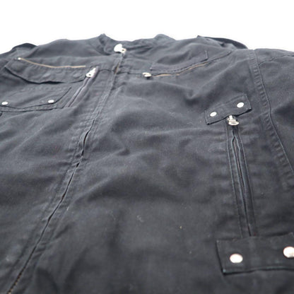 HARLEY DAVIDSON シングル ライダースジャケット M ブラック コットン バックロゴ