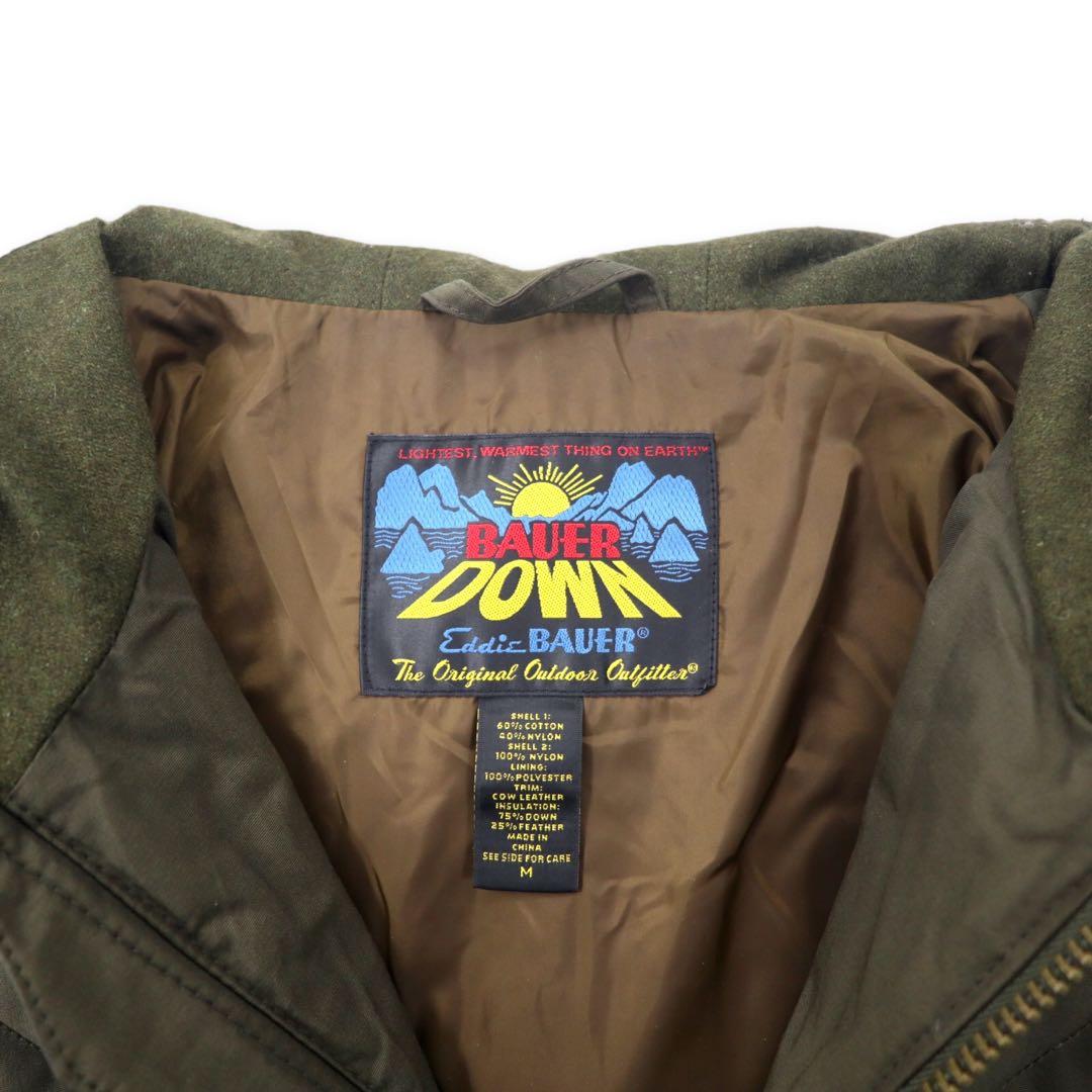 Eddie Bauer GEDDES PARKA BAUER DOWN Down Jacket M Khaki Cotton Nylon TALON Zip 60/40 Cross Waterproof EB550 Fill Power STORMREPEL GEDDES PARKA Reprint