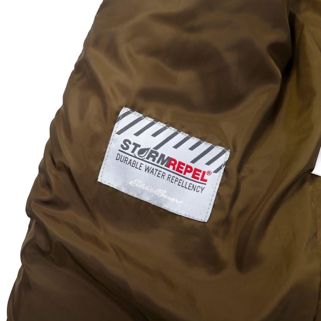 Eddie Bauer GEDDES PARKA BAUER DOWN Down Jacket M Khaki Cotton Nylon TALON Zip 60/40 Cross Waterproof EB550 Fill Power STORMREPEL GEDDES PARKA Reprint