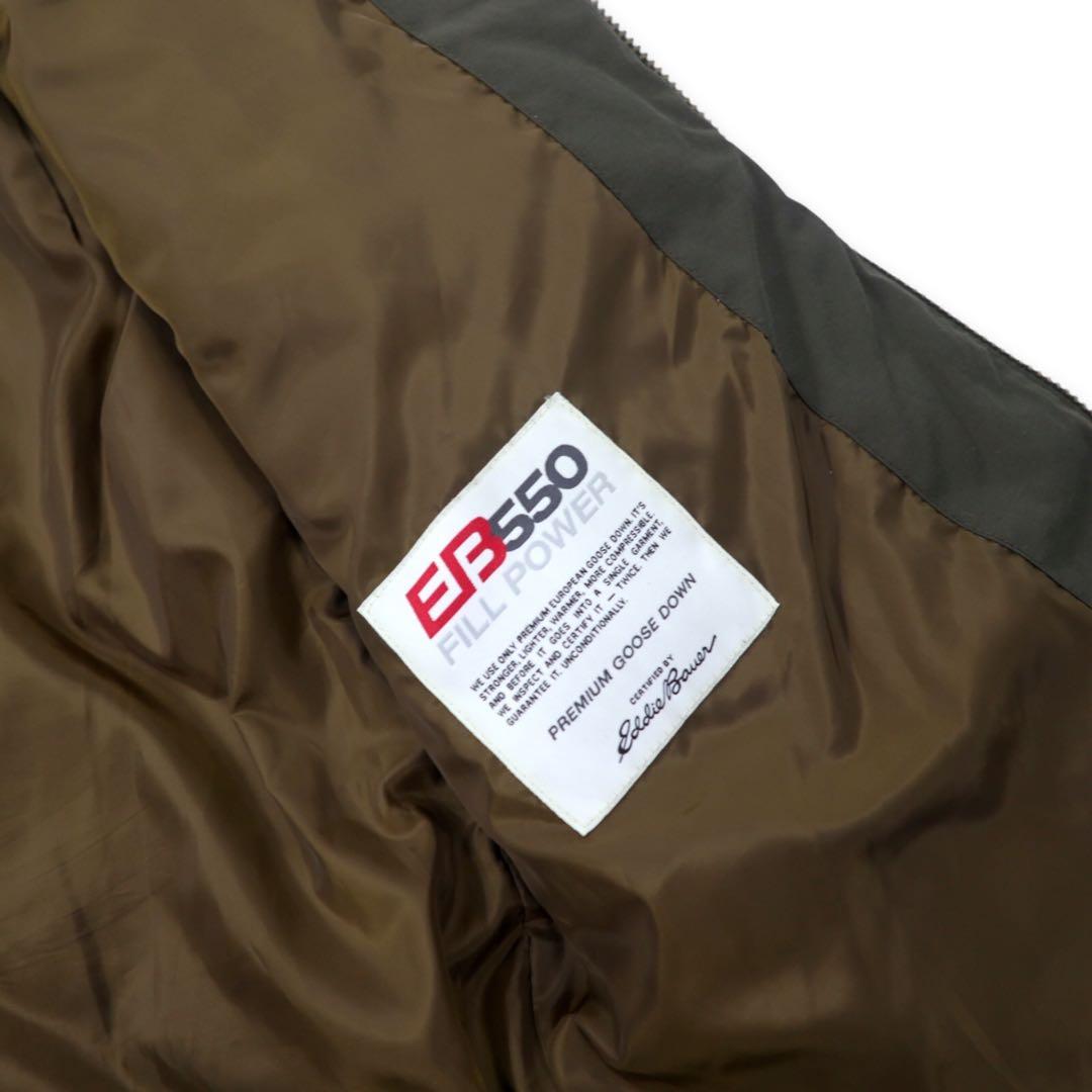 Eddie Bauer GEDDES PARKA BAUER DOWN Down Jacket M Khaki Cotton Nylon TALON Zip 60/40 Cross Waterproof EB550 Fill Power STORMREPEL GEDDES PARKA Reprint