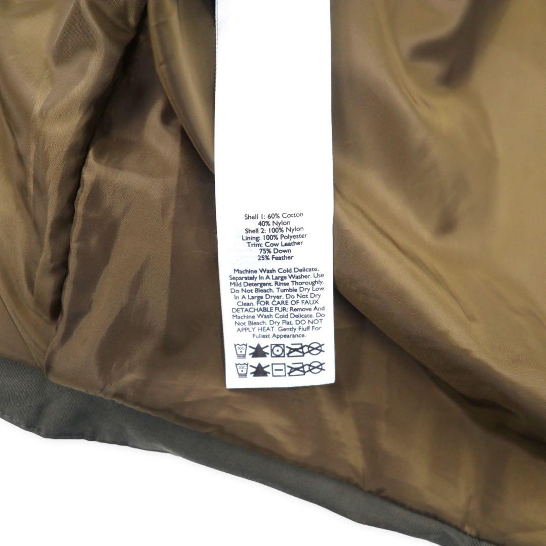 Eddie Bauer GEDDES PARKA BAUER DOWN Down Jacket M Khaki Cotton Nylon TALON Zip 60/40 Cross Waterproof EB550 Fill Power STORMREPEL GEDDES PARKA Reprint