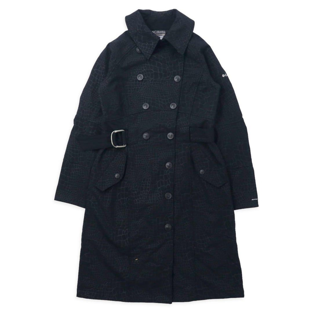 Columbia TITANIUM Soft Shell Trench Coat S Black Polyester OMNI-SHIELD Water Repellent