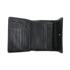 CELINE Trifold Wallet Gray Canvas Leather Macadam Pattern Monogram CE00/34 Made in Italy