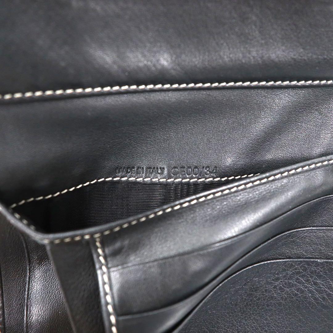 CELINE Trifold Wallet Gray Canvas Leather Macadam Pattern Monogram CE00/34 Made in Italy