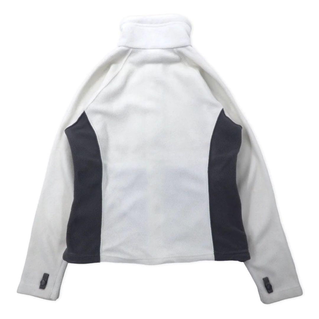 THE NORTH FACE Full Zip Fleece Jacket S White Polyester One Point Logo Embroidery TKA200