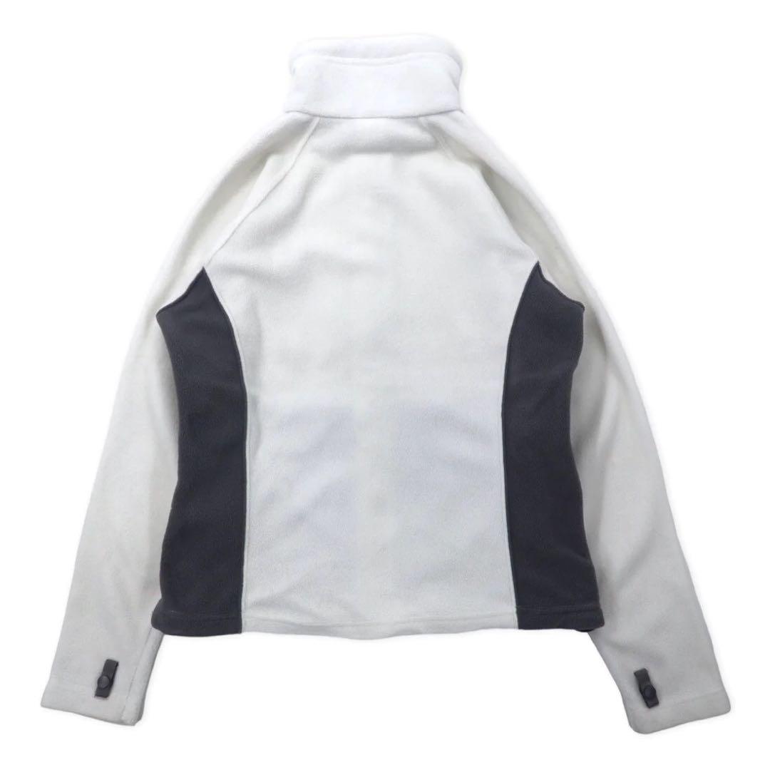 THE NORTH FACE Full Zip Fleece Jacket S White Polyester One Point Logo Embroidery TKA200