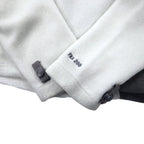 THE NORTH FACE Full Zip Fleece Jacket S White Polyester One Point Logo Embroidery TKA200