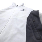 THE NORTH FACE Full Zip Fleece Jacket S White Polyester One Point Logo Embroidery TKA200