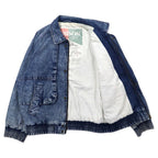 BOBSON 90年代 デニム ボンバージャケット M ブルー ケミカルウォッシュ