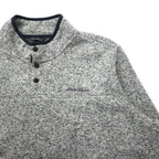 Eddie Bauer Half Snap Fleece Jacket XXL Gray Polyester One Point Logo Embroidery Heavyweight Radiator Fleece Snap Mock Pullover Big Size