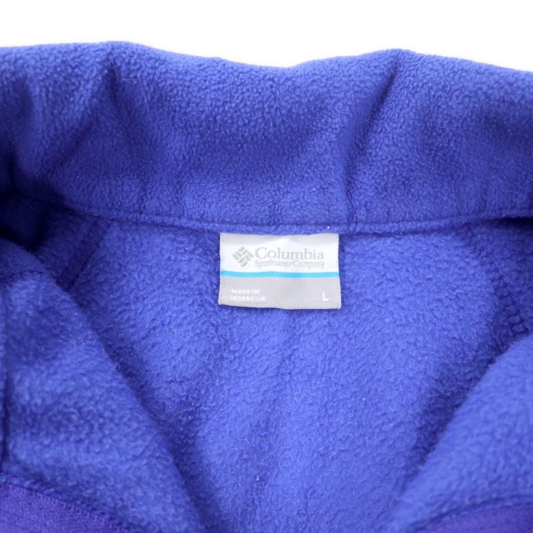 Columbia Full Zip Fleece Jacket L Blue Polyester Logo Embroidery Women's Benton Springs Full Zip Fleece Jacket XL0098