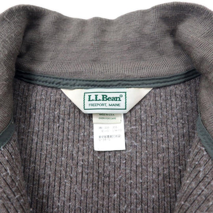 LLBean Made in USA 80's Half Zip Boa Fleece Jacket L Gray Acrylic Triangle Tag X808 Big Size