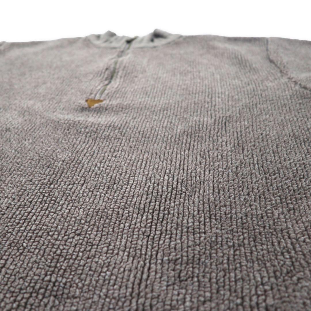 LLBean Made in USA 80's Half Zip Boa Fleece Jacket L Gray Acrylic Triangle Tag X808 Big Size
