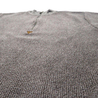 LLBean Made in USA 80's Half Zip Boa Fleece Jacket L Gray Acrylic Triangle Tag X808 Big Size