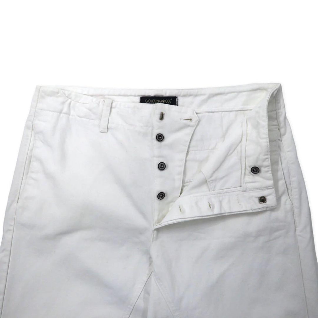 GOLDEN GOOSE DELUXE BRAND イタリア製  ワイド チノパンツ S ホワイト コットン