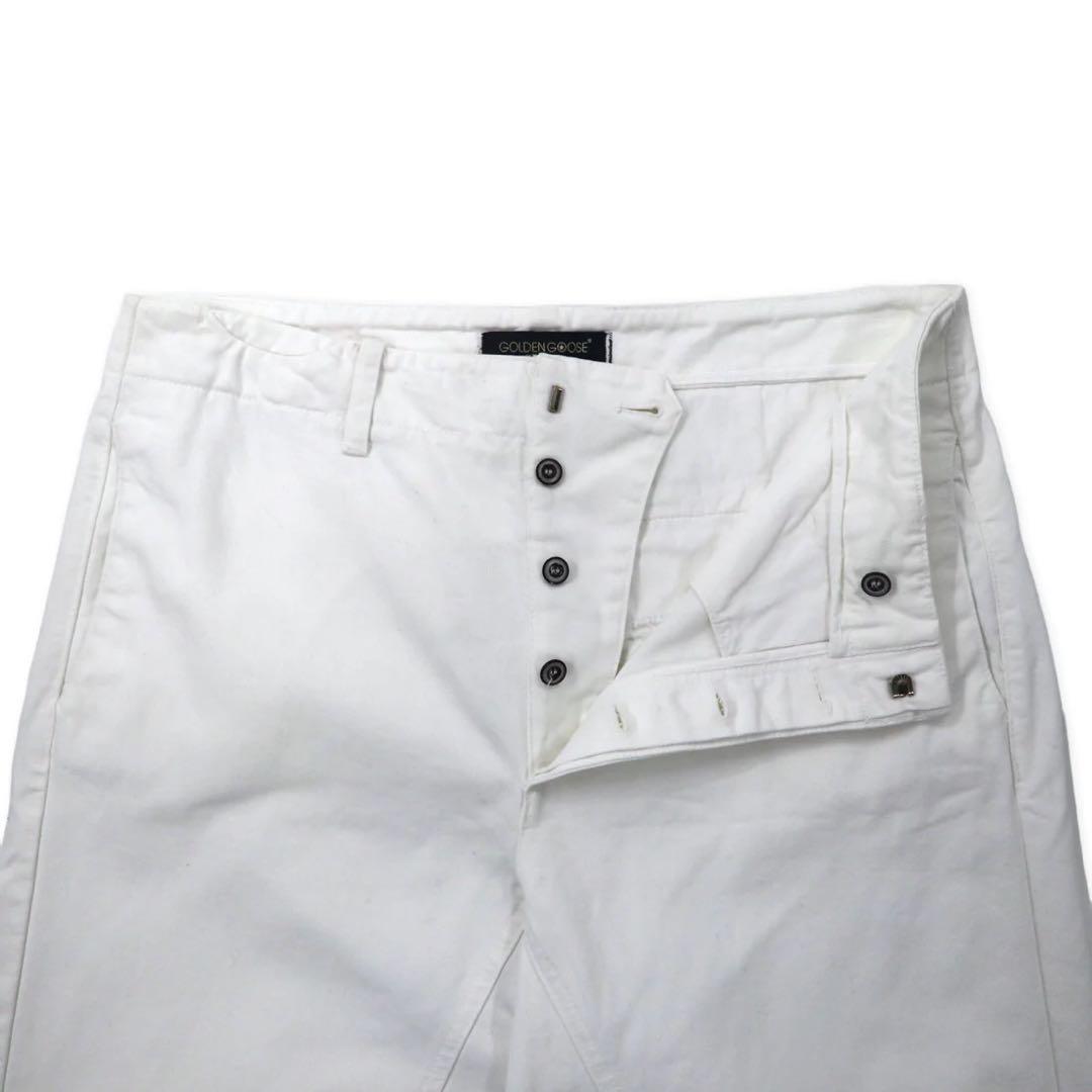 GOLDEN GOOSE DELUXE BRAND イタリア製  ワイド チノパンツ S ホワイト コットン