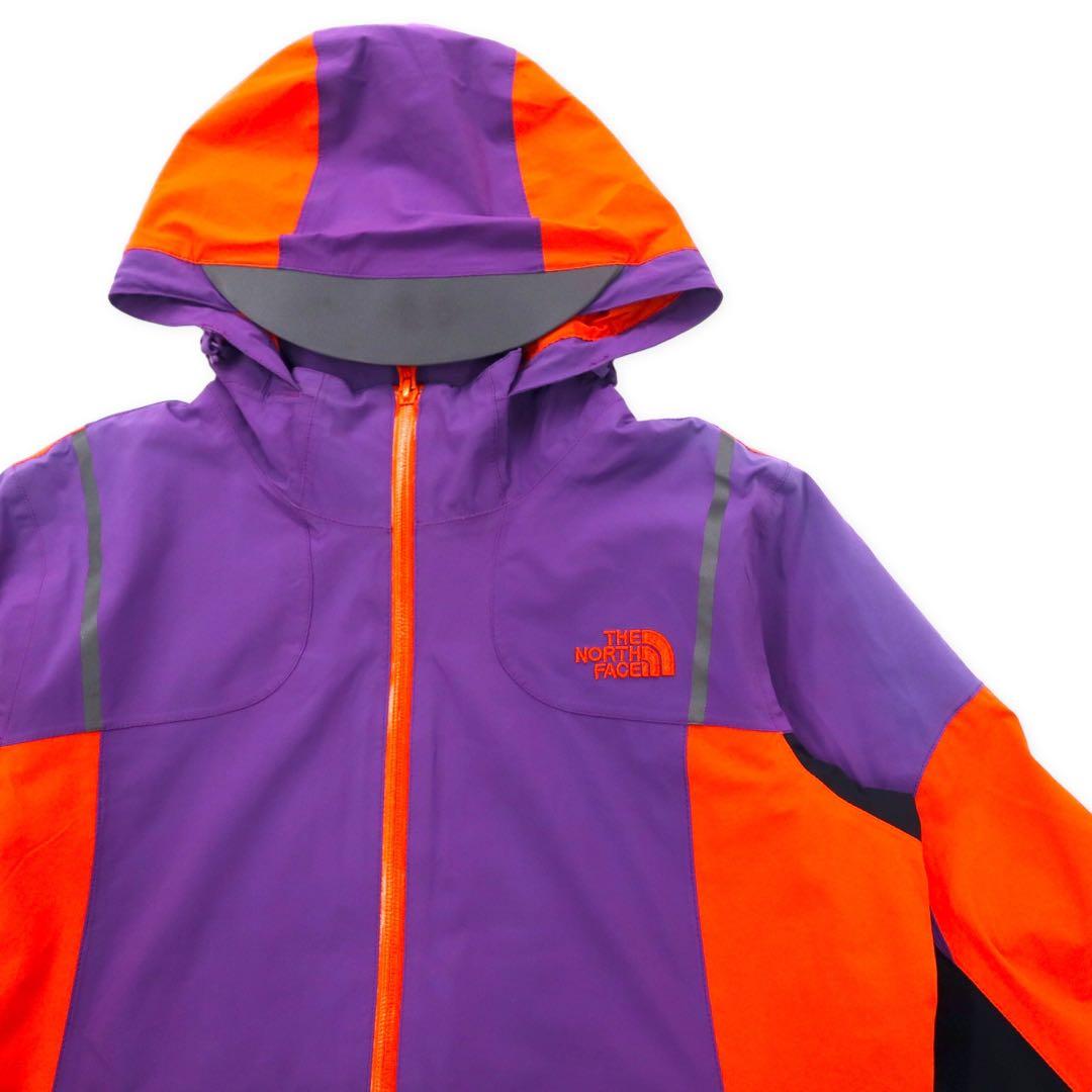 THE NORTH FACE Soft Shell Parka M Purple Orange Nylon HYVENT Waterproof Breathable Logo Embroidery Waterproof Zip
