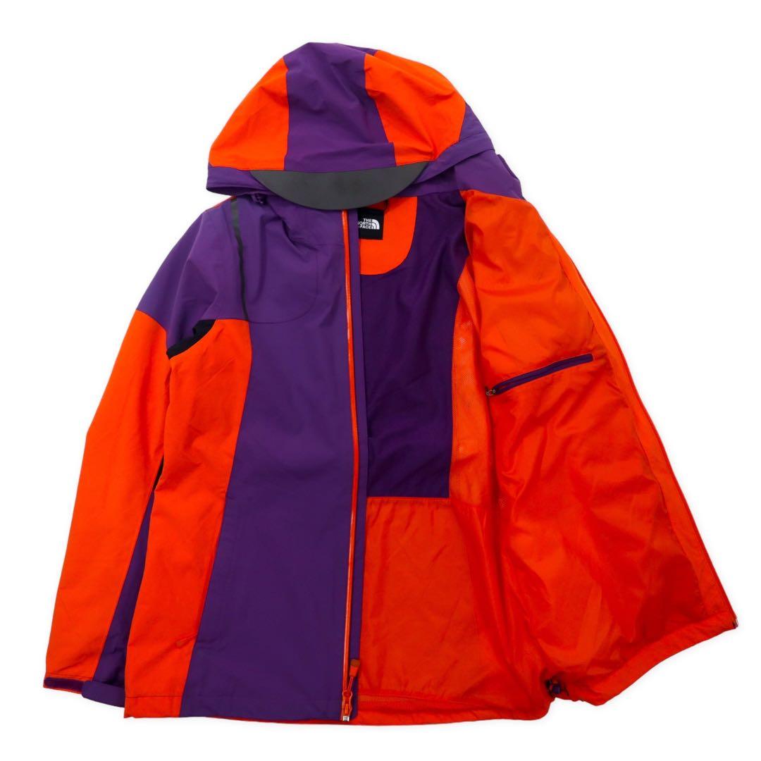 THE NORTH FACE Soft Shell Parka M Purple Orange Nylon HYVENT Waterproof Breathable Logo Embroidery Waterproof Zip