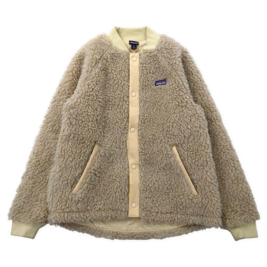 patagonia Retro-X Fleece Bomber Jacket XL Beige Polyester Snap Button Retro-X Fleece Bomber Jacket 65415FA19
