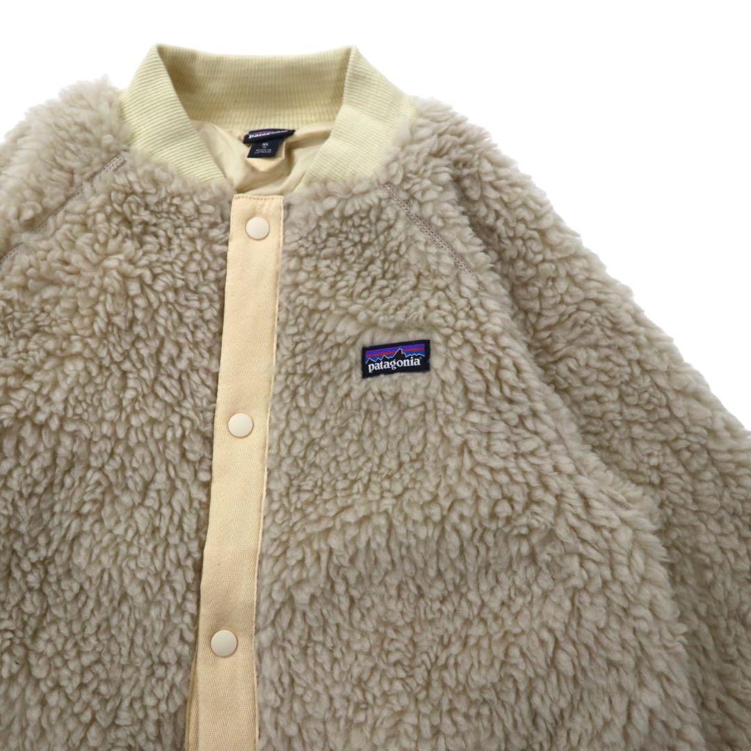 patagonia Retro-X Fleece Bomber Jacket XL Beige Polyester Snap Button Retro-X Fleece Bomber Jacket 65415FA19