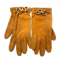 HERMES Made in France Chaine d'Ancre Leather Gloves Gloves 6 1/2 Beige