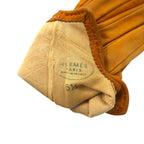 HERMES Made in France Chaine d'Ancre Leather Gloves Gloves 6 1/2 Beige