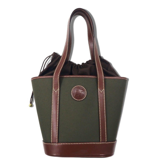 HUNTING WORLD イタリア製 トートバッグ カーキ キャンバス レザー 巾着