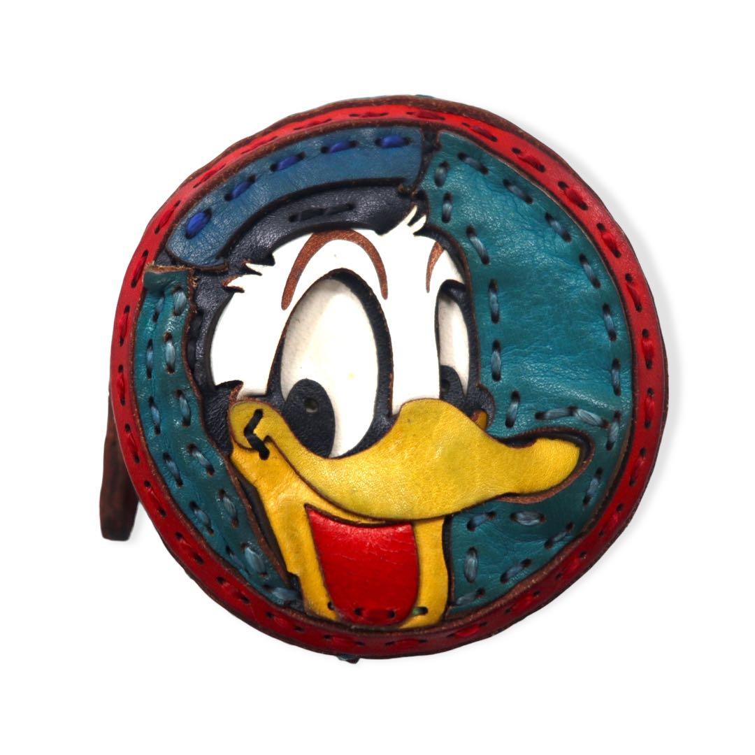 ojaga design × Disney coin case leather Donald Duck multicolor made in Japan