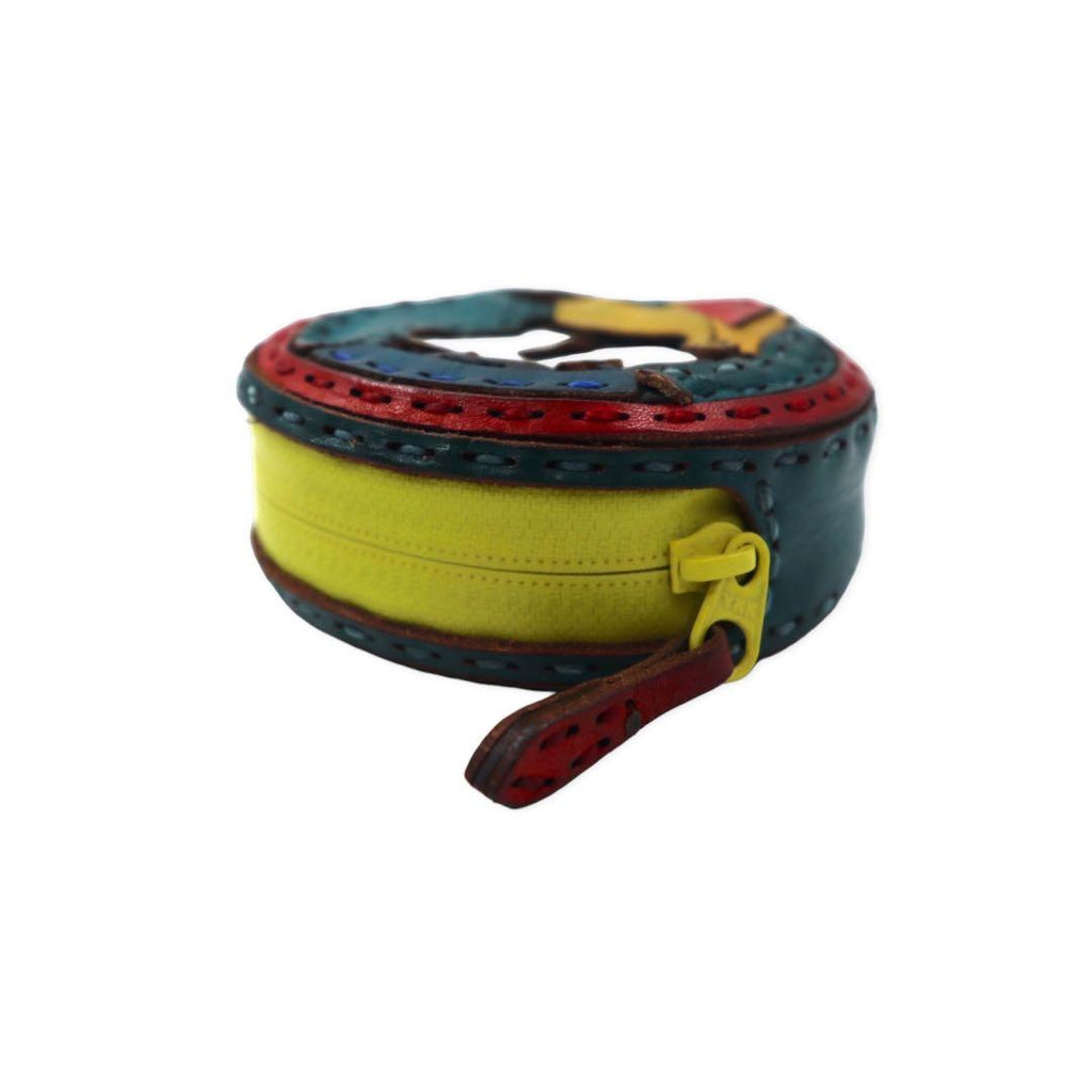 ojaga design × Disney coin case leather Donald Duck multicolor made in Japan