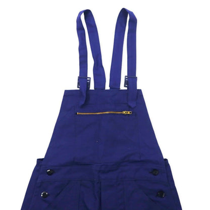 Vintage French Work Overall 60's Euro Work French Overall 44 Blue Cotton ailee Zip Made in France