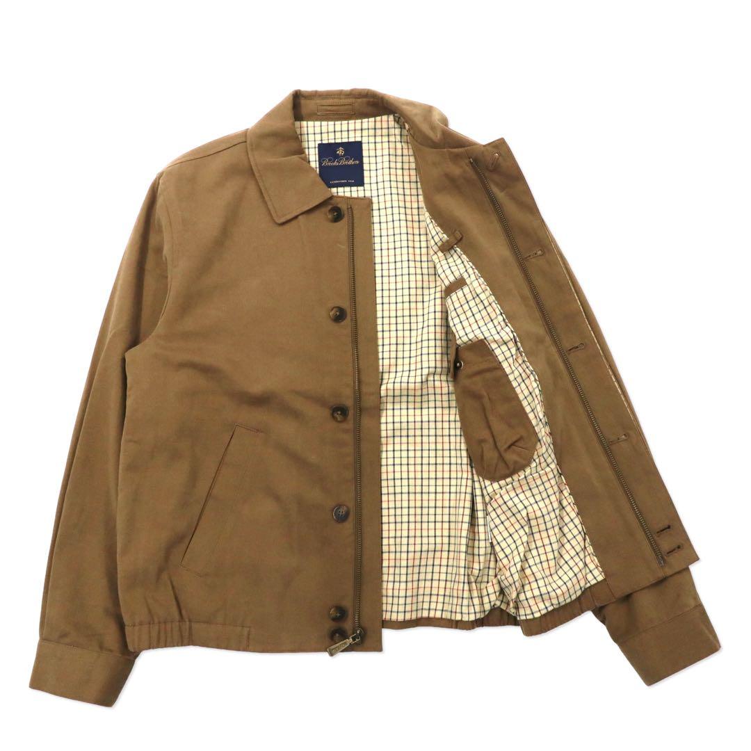 Brooks Brothers スウィングトップ ハリントンジャケット L ベージュ コットン 裏地チェック