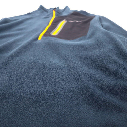 Eddie Bauer ハーフジップ フリースジャケット M ネイビー ポリエステル ワンポイントロゴ刺繍 Cloud Layer Pro 1/4 Zip Jacket EM31LK119