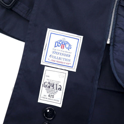 US NAVY 米軍 オールウェザーコート トレンチコート 42S ネイビー ポリエステル コットン ライナー着脱式 ミリタリー 8405-01-175-2292 DSCP DEFENDER COLLECTION