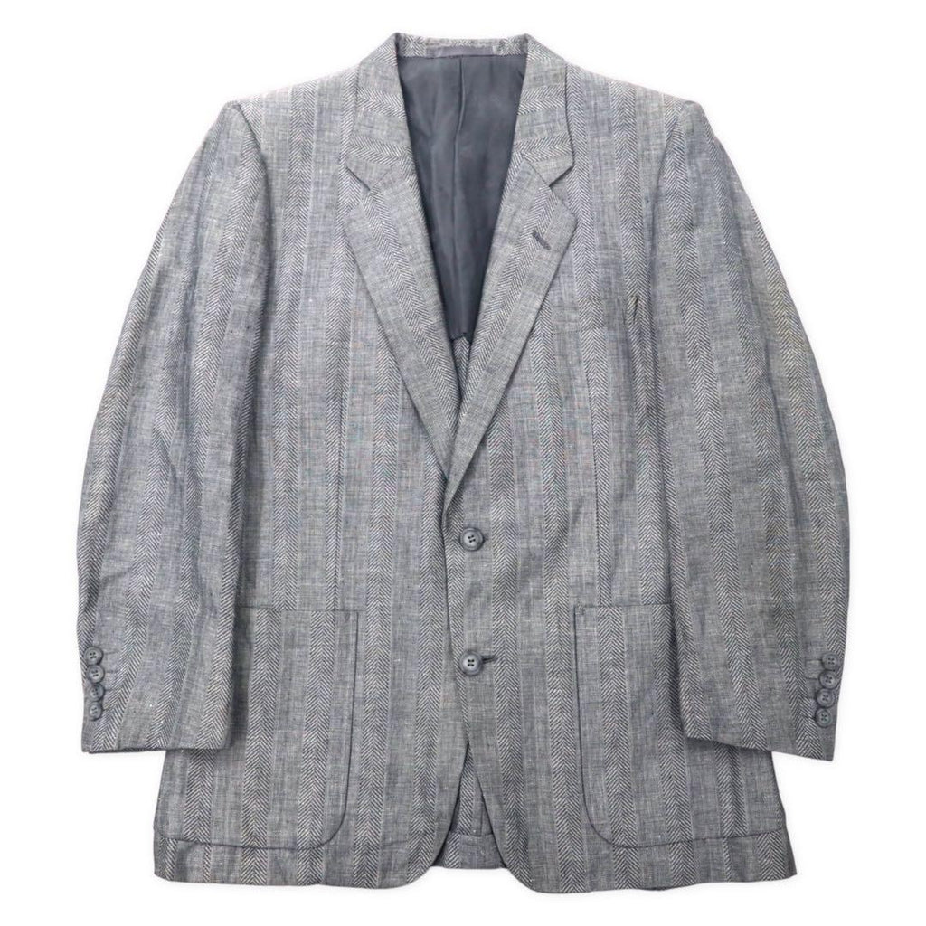 Christian Dior MONSIEUR Linen 2B Tailored Jacket M Gray Cotton Old