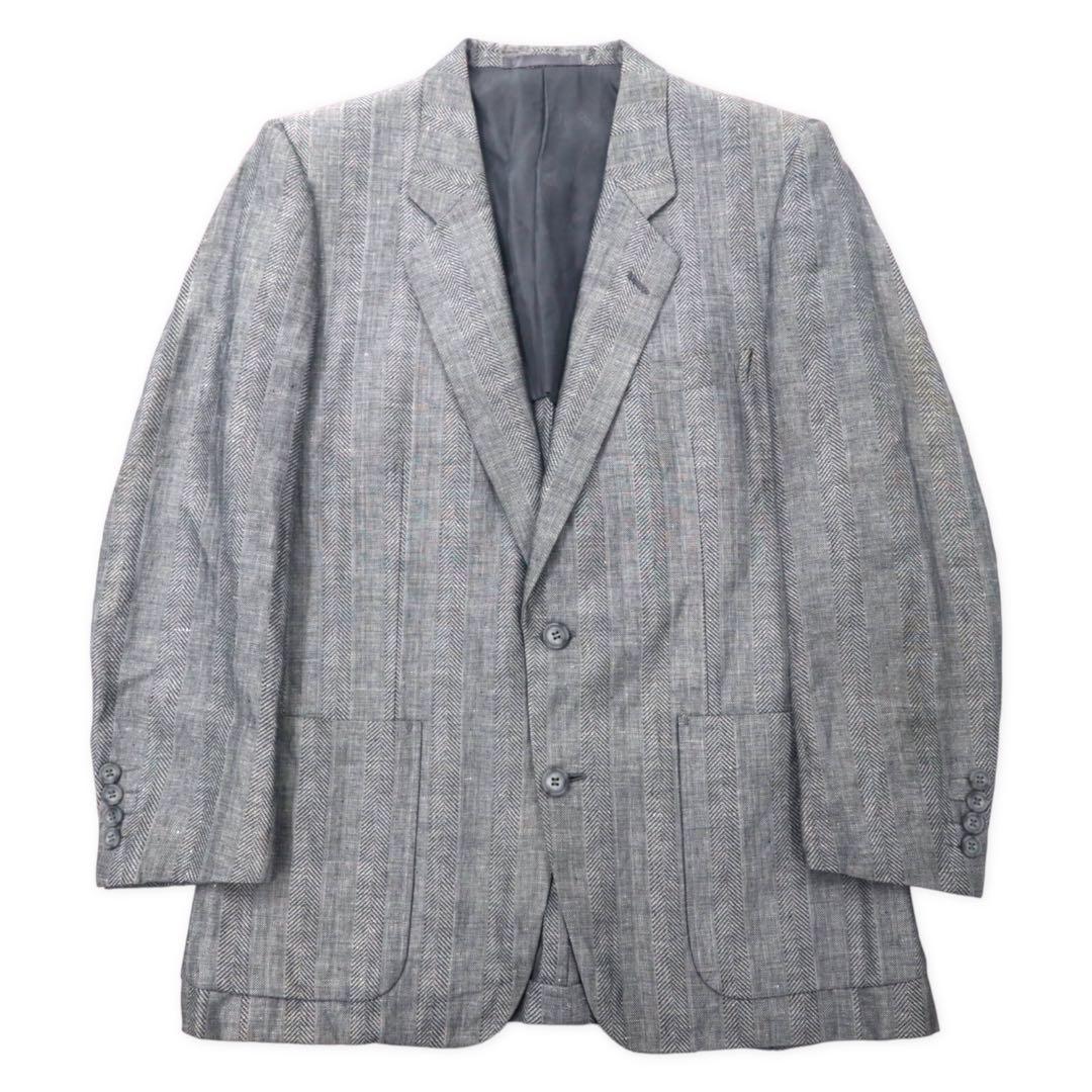 Christian Dior MONSIEUR Linen 2B Tailored Jacket M Gray Cotton Old
