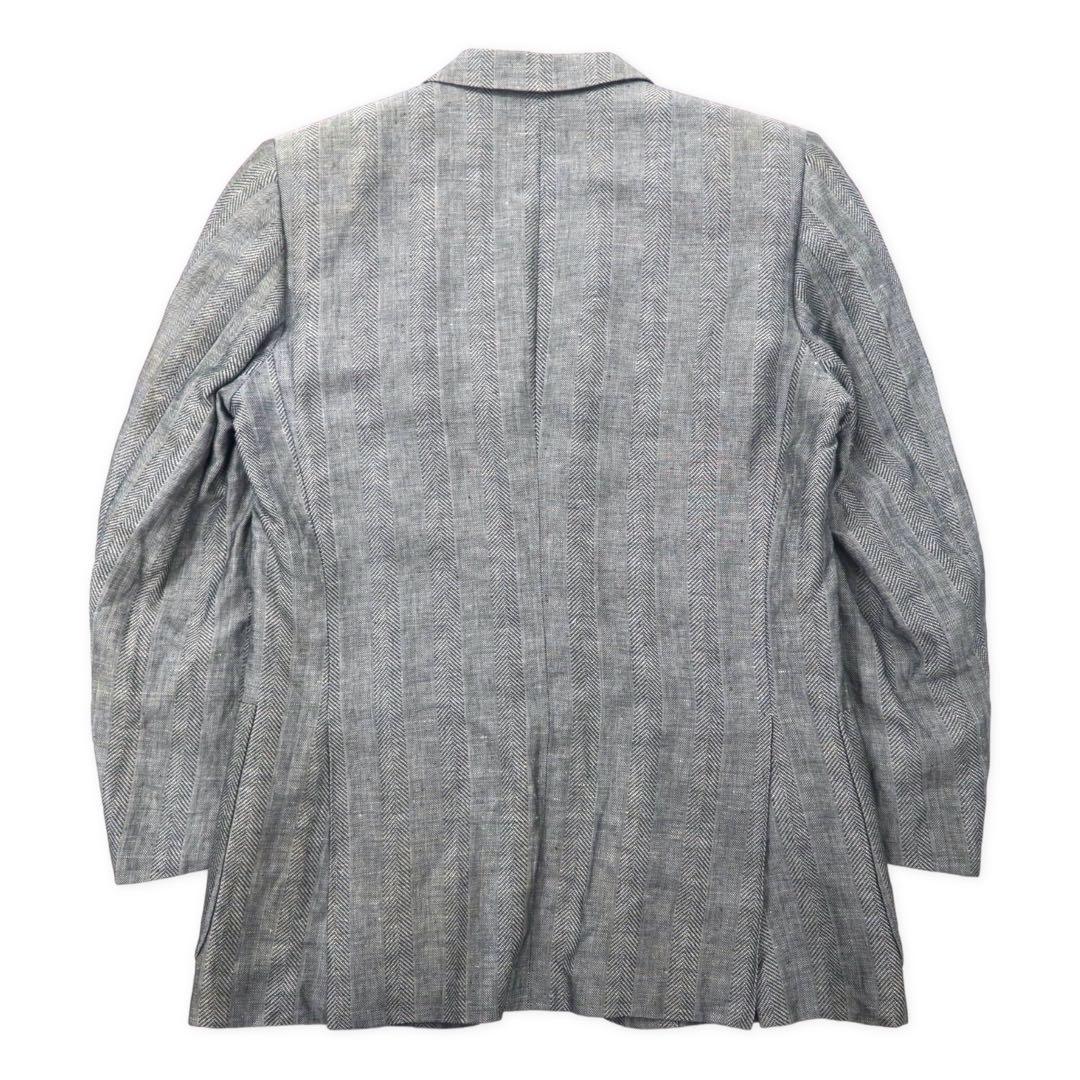 Christian Dior MONSIEUR Linen 2B Tailored Jacket M Gray Cotton Old