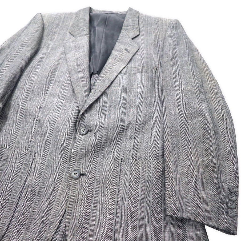 Christian Dior MONSIEUR Linen 2B Tailored Jacket M Gray Cotton Old