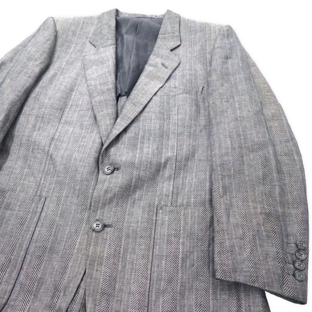 Christian Dior MONSIEUR Linen 2B Tailored Jacket M Gray Cotton Old