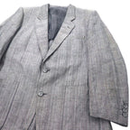 Christian Dior MONSIEUR Linen 2B Tailored Jacket M Gray Cotton Old
