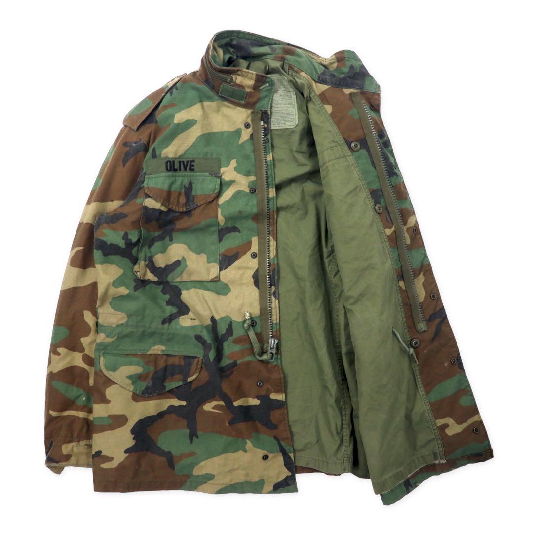 US ARMY 90年代 M-46 フィールドジャケット L カーキ ウッドランドカモ コットン フード収納式 ミリタリー 8415-01-099-7839 GOLDEN MFG, CO.