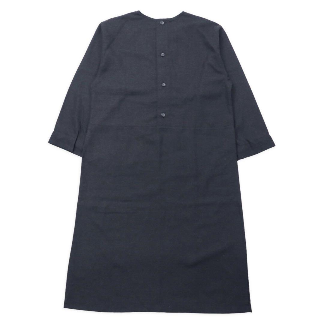 im product ISSEY MIYAKE One Piece Back Button FREE Gray Polyester Rayon Made in Japan Unused