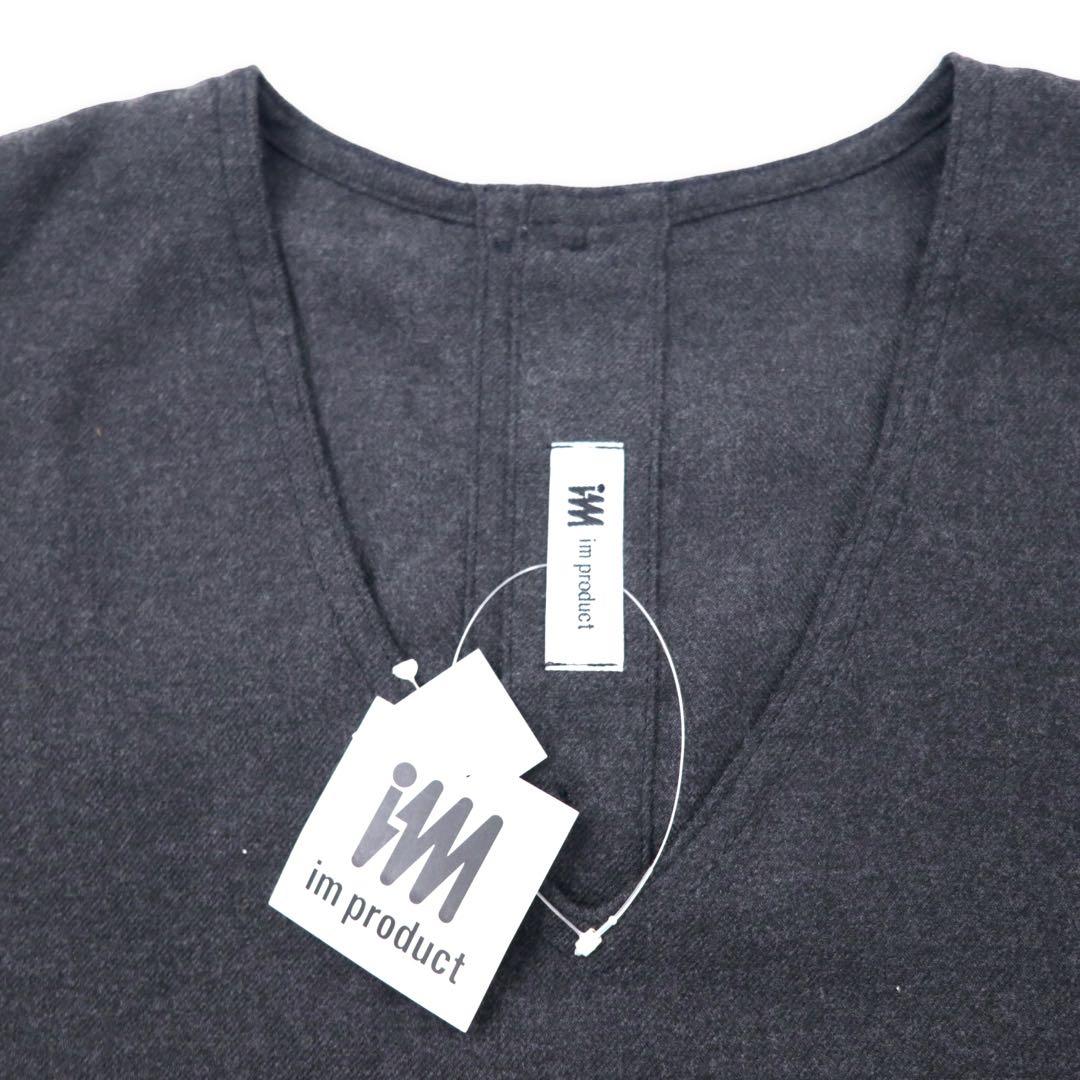 im product ISSEY MIYAKE One Piece Back Button FREE Gray Polyester Rayon Made in Japan Unused