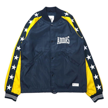 adidas originals Stadium Jumper Track Jacket S Navy Polyester Logo Embroidery Side Line Star Pattern S14527
