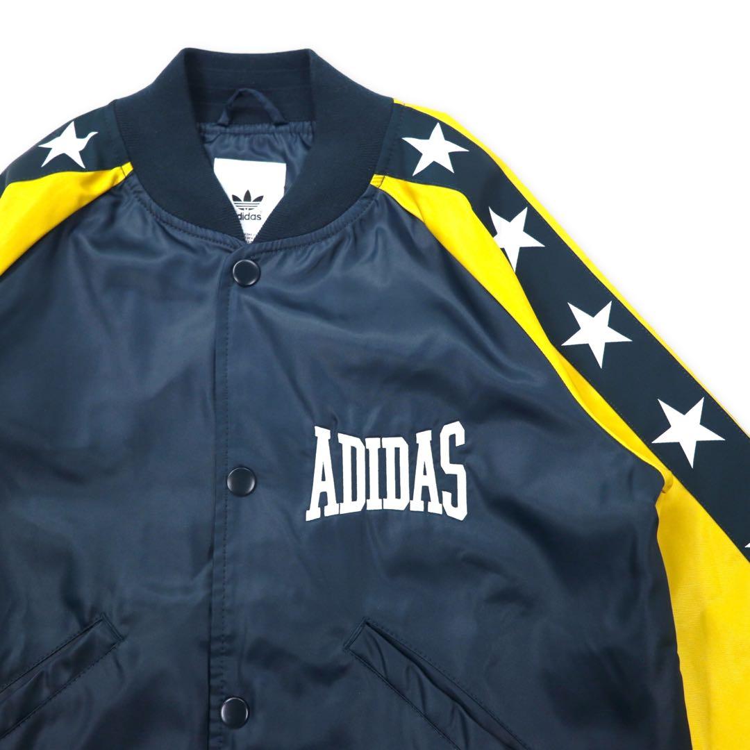 アディダスオリジナルス トレフォイルジャケット スタジャン ネイビー 未使用 adidas originals Varsity Jacket Track Jacket S Navy Polyester Logo