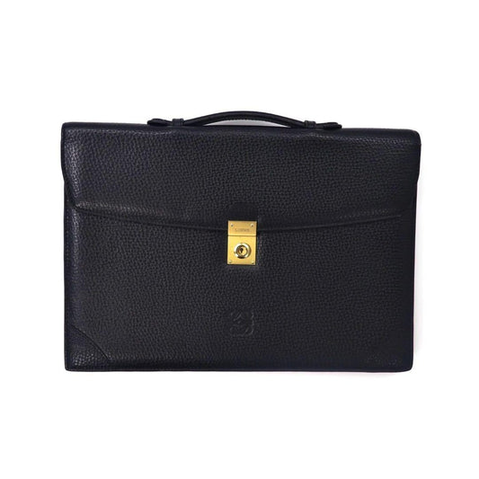 LOEWE Business Bag Briefcase Anagram Black Leather