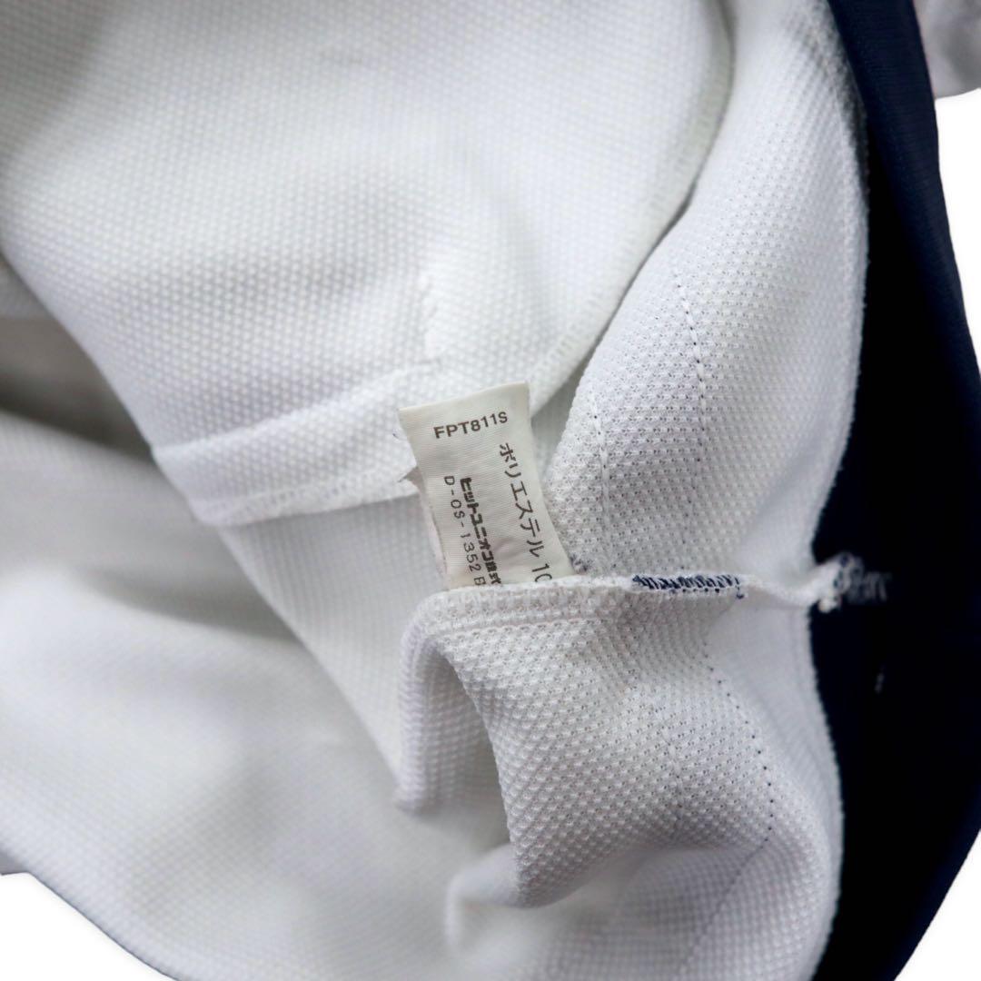 FRED PERRY 80's Track Jacket Jersey XL White Polyester Logo Embroidery Big Size Made in Japan