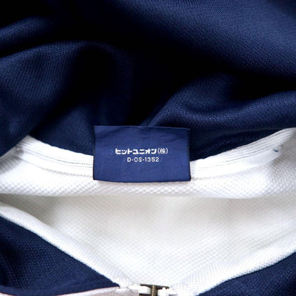 FRED PERRY 80's Track Jacket Jersey XL White Polyester Logo Embroidery Big Size Made in Japan