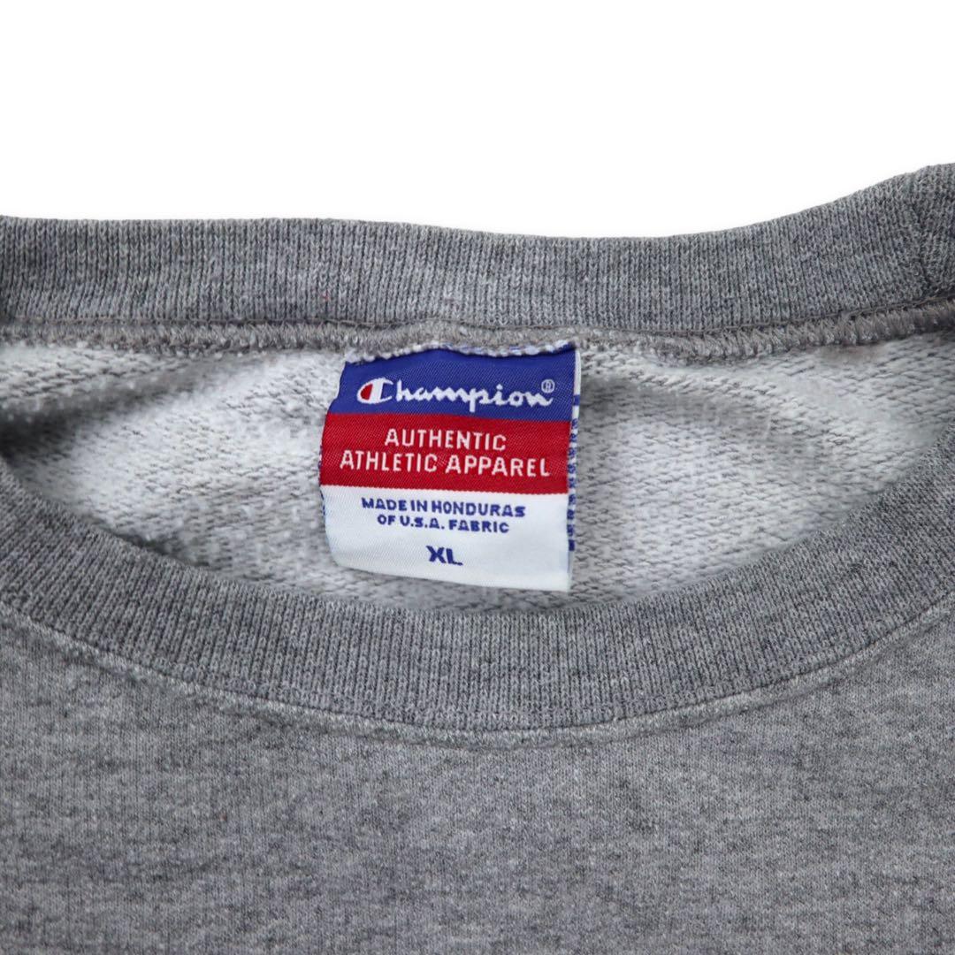 Champion 90's College Print Sweatshirt XL Gray Cotton MARYLAND Big Size Made in Honduras